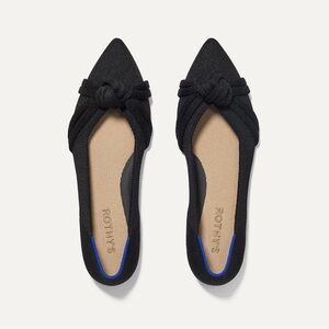 Rothy's Black and Blue Women's Flats with Knot Detail